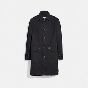 Men’s Coach Peacoat in Black - XS